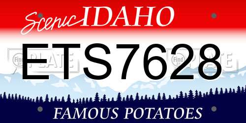 ETS7628 Idaho License Plate