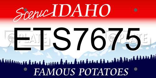 ETS7675 Idaho License Plate