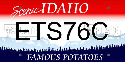ETS76C Idaho License Plate