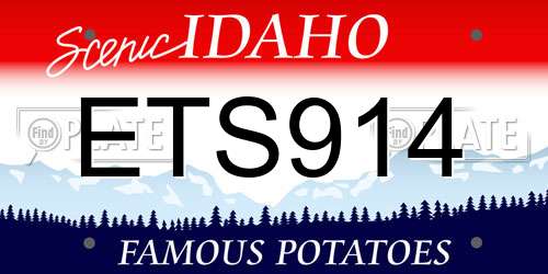 ETS914 Idaho License Plate