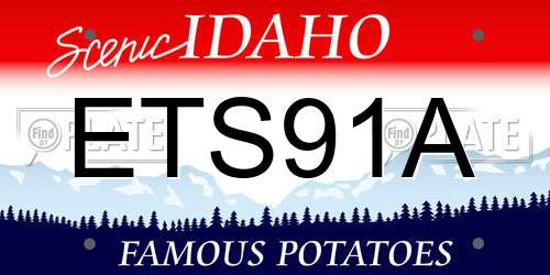 ETS91A Idaho License Plate
