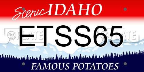 ETSS65 Idaho License Plate