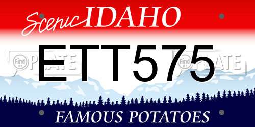 ETT575 Idaho License Plate