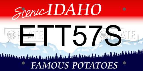 ETT57S Idaho License Plate