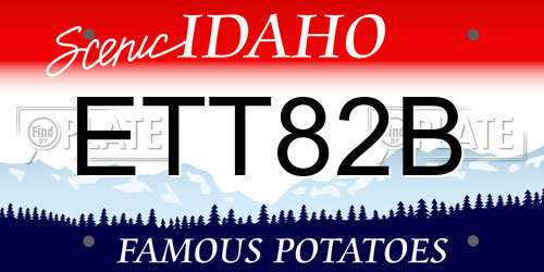 ETT82B Idaho License Plate