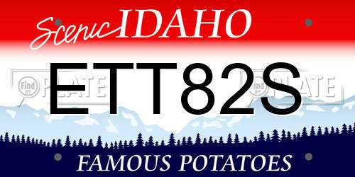 ETT82S Idaho License Plate