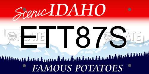 ETT87S Idaho License Plate