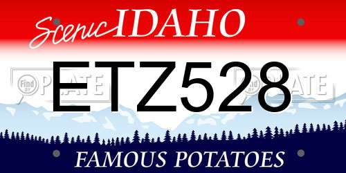 ETZ528 Idaho License Plate