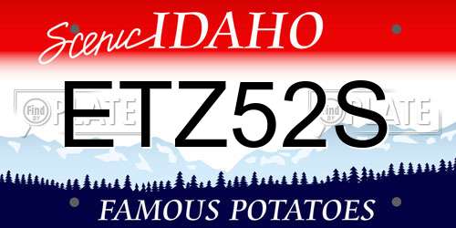 ETZ52S Idaho License Plate