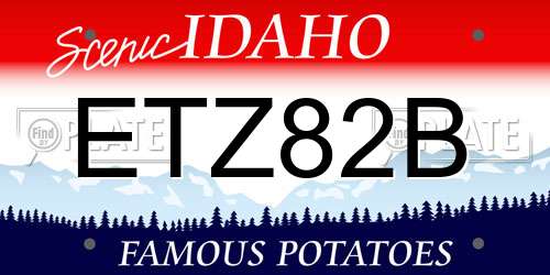 ETZ82B Idaho License Plate