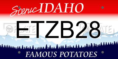 ETZB28 Idaho License Plate