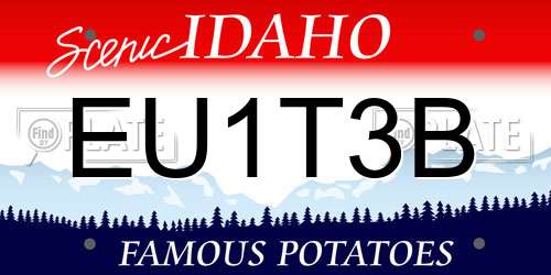 EU1T3B Idaho License Plate
