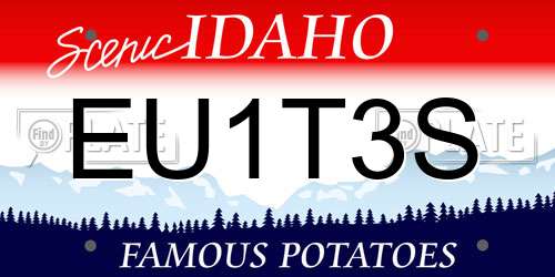 EU1T3S Idaho License Plate