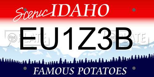 EU1Z3B Idaho License Plate
