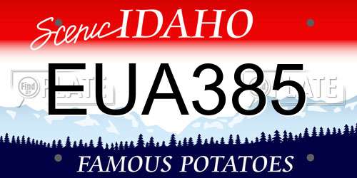 EUA385 Idaho License Plate