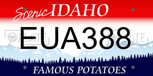 EUA388 Idaho License Plate