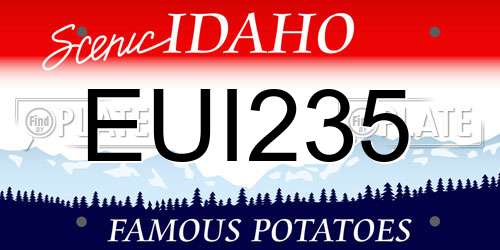 EUI235 Idaho License Plate