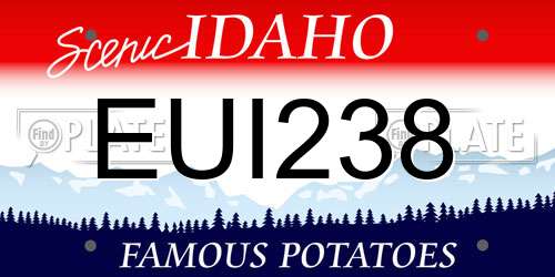 EUI238 Idaho License Plate
