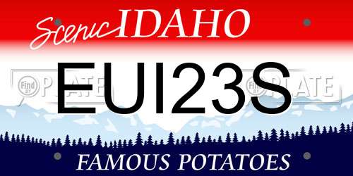 EUI23S Idaho License Plate