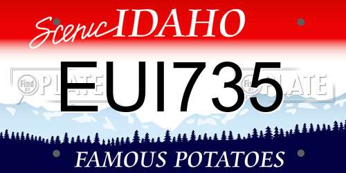 EUI735 Idaho License Plate