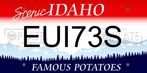 EUI73S Idaho License Plate