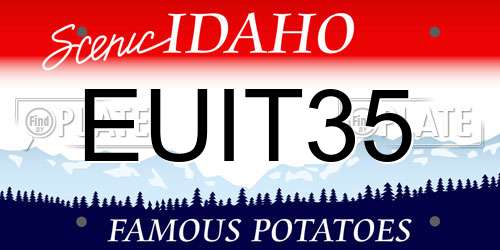 EUIT35 Idaho License Plate