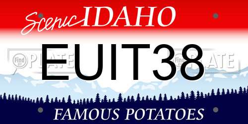 EUIT38 Idaho License Plate