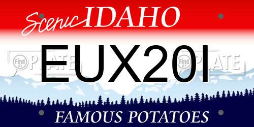 EUX20I Idaho License Plate