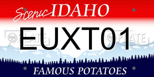 EUXT01 Idaho License Plate