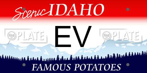 EV Idaho License Plate