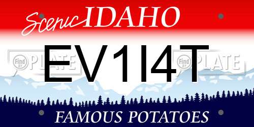 EV1I4T Idaho License Plate