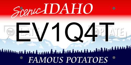 EV1Q4T Idaho License Plate