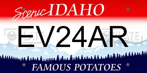 EV24AR Idaho License Plate