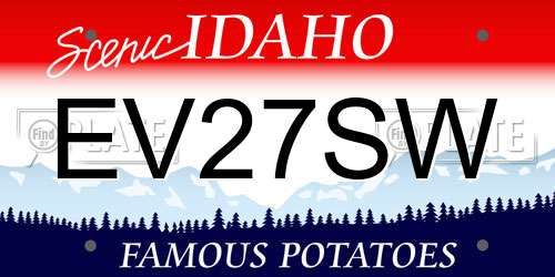 EV27SW Idaho License Plate
