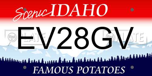EV28GV Idaho License Plate
