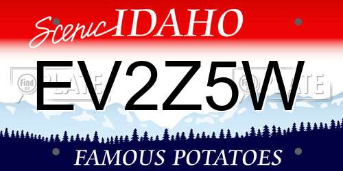EV2Z5W Idaho License Plate