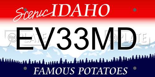 EV33MD Idaho License Plate
