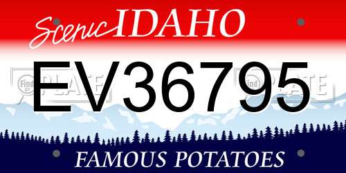 EV36795 Idaho License Plate