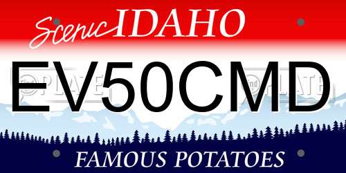 EV50CMD Idaho License Plate