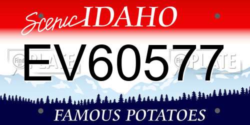 EV60577 Idaho License Plate