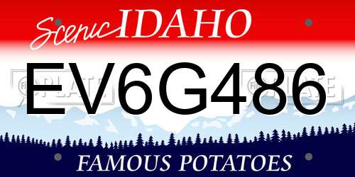 EV6G486 Idaho License Plate