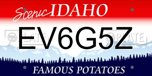 EV6G5Z Idaho License Plate