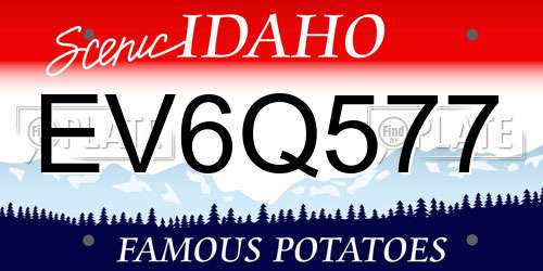 EV6Q577 Idaho License Plate