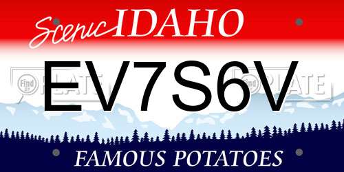 EV7S6V Idaho License Plate
