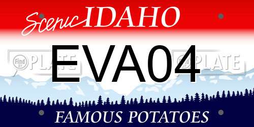 EVA04 Idaho License Plate