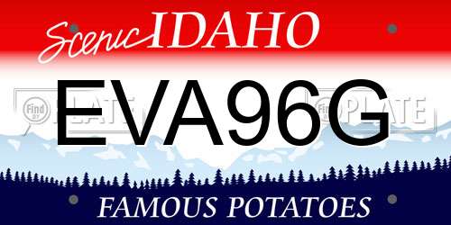 EVA96G Idaho License Plate