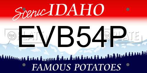 EVB54P Idaho License Plate