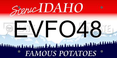 EVFO48 Idaho License Plate