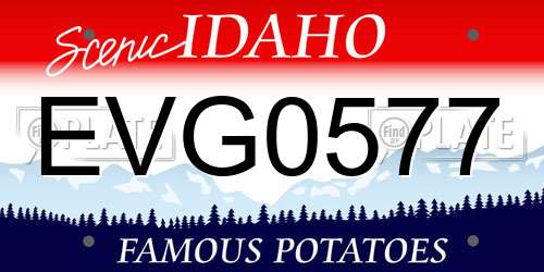 EVG0577 Idaho License Plate