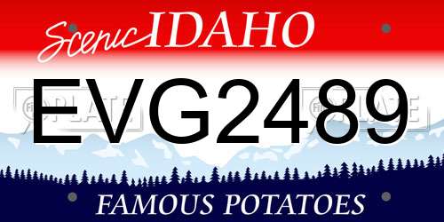 EVG2489 Idaho License Plate